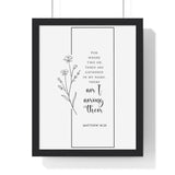 Faith Culture - Gathering in His Name - Matthew 18:20 - Christian Wall Art 11″ x 14″ Black