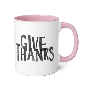 Faith Culture - Give Thanks - Christian Thanksgiving Accent Mug, 11oz