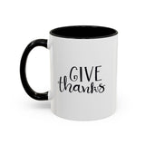 Faith Culture - Give Thanks - Christian Thanksgiving Coffee Mug, 11oz and 15oz