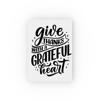 Faith Culture - Give Thanks with a Grateful Heart - Christian Hardcover Journal Blank 5.2" x 7.4"