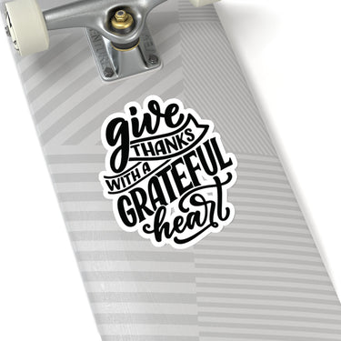 Faith Culture - Give Thanks with a Grateful Heart - Christian Thanksgiving Vinyl Sticker