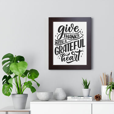 Faith Culture - Give Thanks with a Grateful Heart - Christian Thanksgiving Wall Art