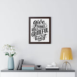 Faith Culture - Give Thanks with a Grateful Heart - Christian Thanksgiving Wall Art