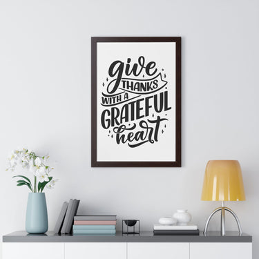 Faith Culture - Give Thanks with a Grateful Heart - Christian Thanksgiving Wall Art