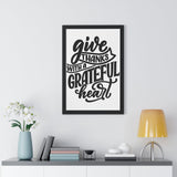 Faith Culture - Give Thanks with a Grateful Heart - Christian Thanksgiving Wall Art
