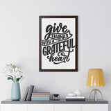 Faith Culture - Give Thanks with a Grateful Heart - Christian Thanksgiving Wall Art