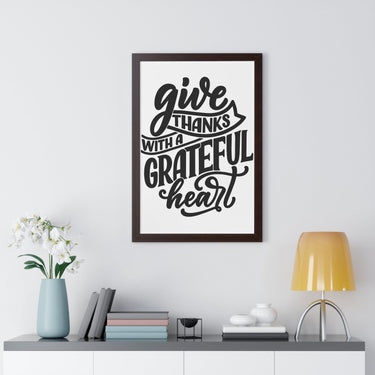 Faith Culture - Give Thanks with a Grateful Heart - Christian Thanksgiving Wall Art