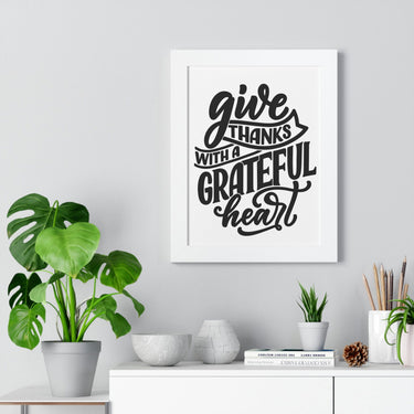 Faith Culture - Give Thanks with a Grateful Heart - Christian Thanksgiving Wall Art
