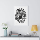 Faith Culture - Give Thanks with a Grateful Heart - Christian Thanksgiving Wall Art