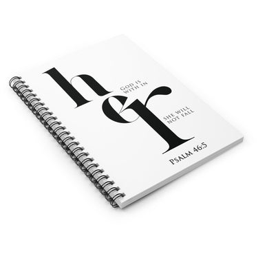 Faith Culture - God Is Within Her - Psalm 46:5 - Christian Spiral Notebook - Ruled Line