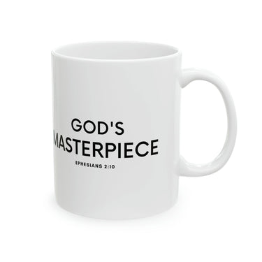 Faith Culture - God's Masterpiece - Ephesians 2:10 Christian Ceramic Coffee Mug, 11oz