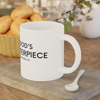 Faith Culture - God's Masterpiece Ephesians 2:10 Christian Ceramic Coffee Mug (11oz5oz0oz) 20oz White