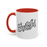 Faith Culture - Grateful - Christian Thanksgiving Accent Coffee Mug, 11oz and 15oz