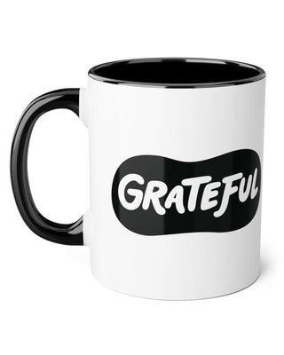 Faith Culture - Grateful - Christian Thanksgiving Accent Mug, 11oz Black 11oz