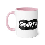 Faith Culture - Grateful - Christian Thanksgiving Accent Mug, 11oz Pink 11oz