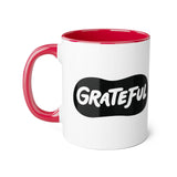 Faith Culture - Grateful - Christian Thanksgiving Accent Mug, 11oz Red 11oz