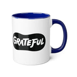 Faith Culture - Grateful - Christian Thanksgiving Accent Mug, 11oz