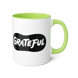 Faith Culture - Grateful - Christian Thanksgiving Accent Mug, 11oz