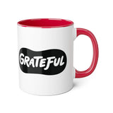 Faith Culture - Grateful - Christian Thanksgiving Accent Mug, 11oz