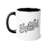 Faith Culture - Grateful - Christian Thanksgiving Accent Mug, 11oz Black 11oz