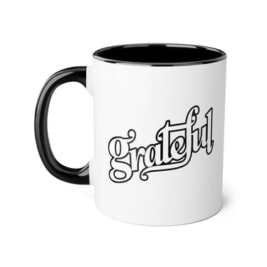 Faith Culture - Grateful - Christian Thanksgiving Accent Mug, 11oz Black 11oz