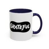 Faith Culture - Grateful Christian Thanksgiving Accent Coffee Mug, 11oz and 15oz 11oz Navy