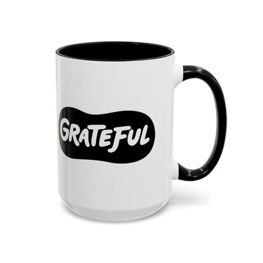 Faith Culture - Grateful Christian Thanksgiving Accent Coffee Mug, 11oz and 15oz 15oz Black