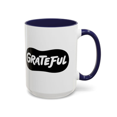 Faith Culture - Grateful Christian Thanksgiving Accent Coffee Mug, 11oz and 15oz 15oz Navy