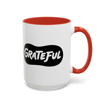 Faith Culture - Grateful Christian Thanksgiving Accent Coffee Mug, 11oz and 15oz 15oz Red