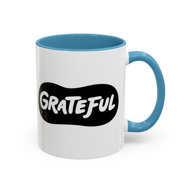Faith Culture - Grateful Christian Thanksgiving Accent Coffee Mug, 11oz and 15oz 11oz Light Blue