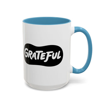 Faith Culture - Grateful Christian Thanksgiving Accent Coffee Mug, 11oz and 15oz 15oz Light Blue