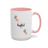 Faith Culture - Grateful, Thankful, Blessed Floral Christian Accent Coffee Mug, 11oz and 15oz 15oz Pink
