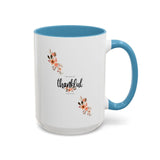 Faith Culture - Grateful, Thankful, Blessed Floral Christian Accent Coffee Mug, 11oz and 15oz 15oz Light Blue