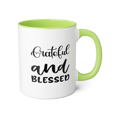 Faith Culture - Grateful and Blessed - Christian Thanksgiving Mug, 11oz