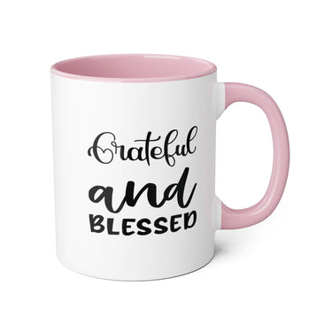 Faith Culture - Grateful and Blessed - Christian Thanksgiving Mug, 11oz