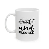 Faith Culture - Grateful and Blessed - Thanksgiving Christian Mug, 11oz and 15oz 11oz