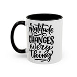 Faith Culture - Gratitude Changes Everything - Christian Thanksgiving Accent Coffee Mug, 11oz and 15oz