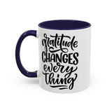 Faith Culture - Gratitude Changes Everything - Christian Thanksgiving Accent Coffee Mug, 11oz and 15oz