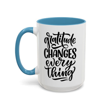 Faith Culture - Gratitude Changes Everything - Christian Thanksgiving Accent Coffee Mug, 11oz and 15oz