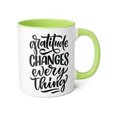 Faith Culture - Gratitude Changes Everything - Christian Thanksgiving Accent Mug, 11oz