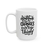 Faith Culture - Gratitude Changes Everything - Christian Thanksgiving Mug, 11oz and 15oz 15oz