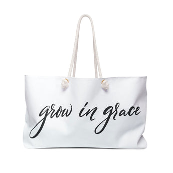 Faith Culture - Grow in Grace Christian Weekender Tote Bag 24" × 13"