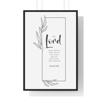 Faith Culture - Guardian of Your Soul - Psalm 121:8 - Christian Wall Art 24″ x 36″ Black
