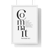 Faith Culture - Guided Steps - Proverbs 16:3 - Christian Wall Art 12″ x 18″ White