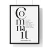 Commit Your Work to the Lord Wall Art | Proverbs 16:3 Christian Decor 18″ x 24″ Black