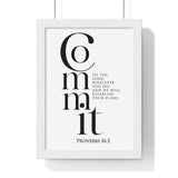 Faith Culture - Guided Steps - Proverbs 16:3 - Christian Wall Art 8" x 11" White