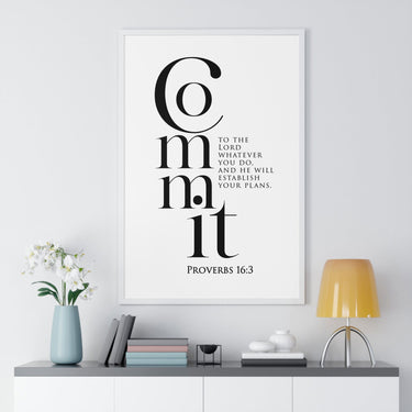 Faith Culture - Guided Steps - Proverbs 16:3 - Christian Wall Art
