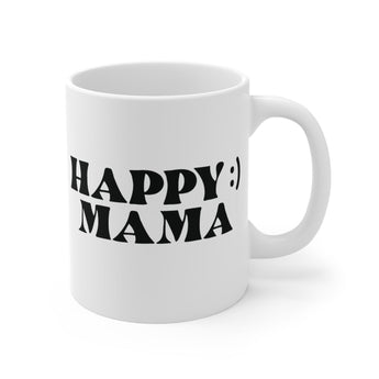 Faith Culture - Happy Mama - Christian Ceramic Coffee Mug 11oz 11oz White