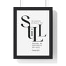 Faith Culture - "He Leads Me Beside Quiet Waters" - Psalm 23:2 Christian Vertical Framed Wall Art 8" x 11" Black