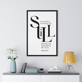 Faith Culture - "He Leads Me Beside Quiet Waters" - Psalm 23:2 Christian Vertical Framed Wall Art